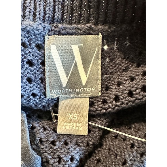 Worthington Women's Sleeveless Midi Sweater Dress Size XS Navy Blue NWT‎ - Picture 11 of 16